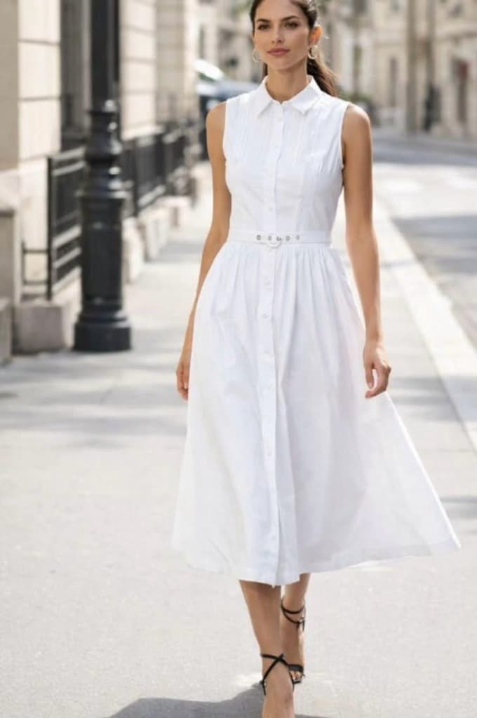 Vestido Camisero Blanco